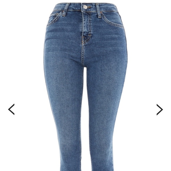 mid blue raw hem jamie jeans